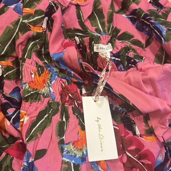 By The River Tropical Print Dress With Toucan Print Throughout Womens Size M - Picture 12 of 14